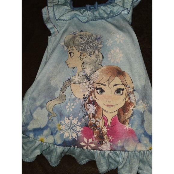 Disney collection frozen elsa anna nightgown pajamas size 2 - Picture 3 of 5